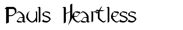Pauls Heartless font preview